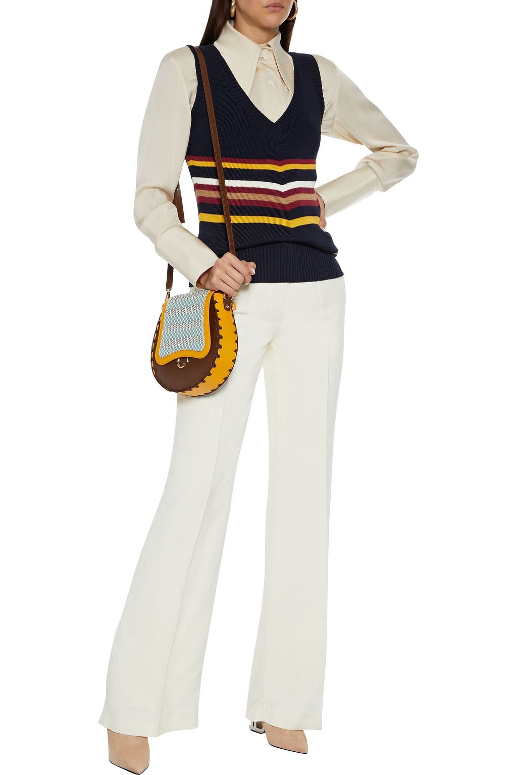 VICTORIA BECKHAM Crepe wide-leg pants