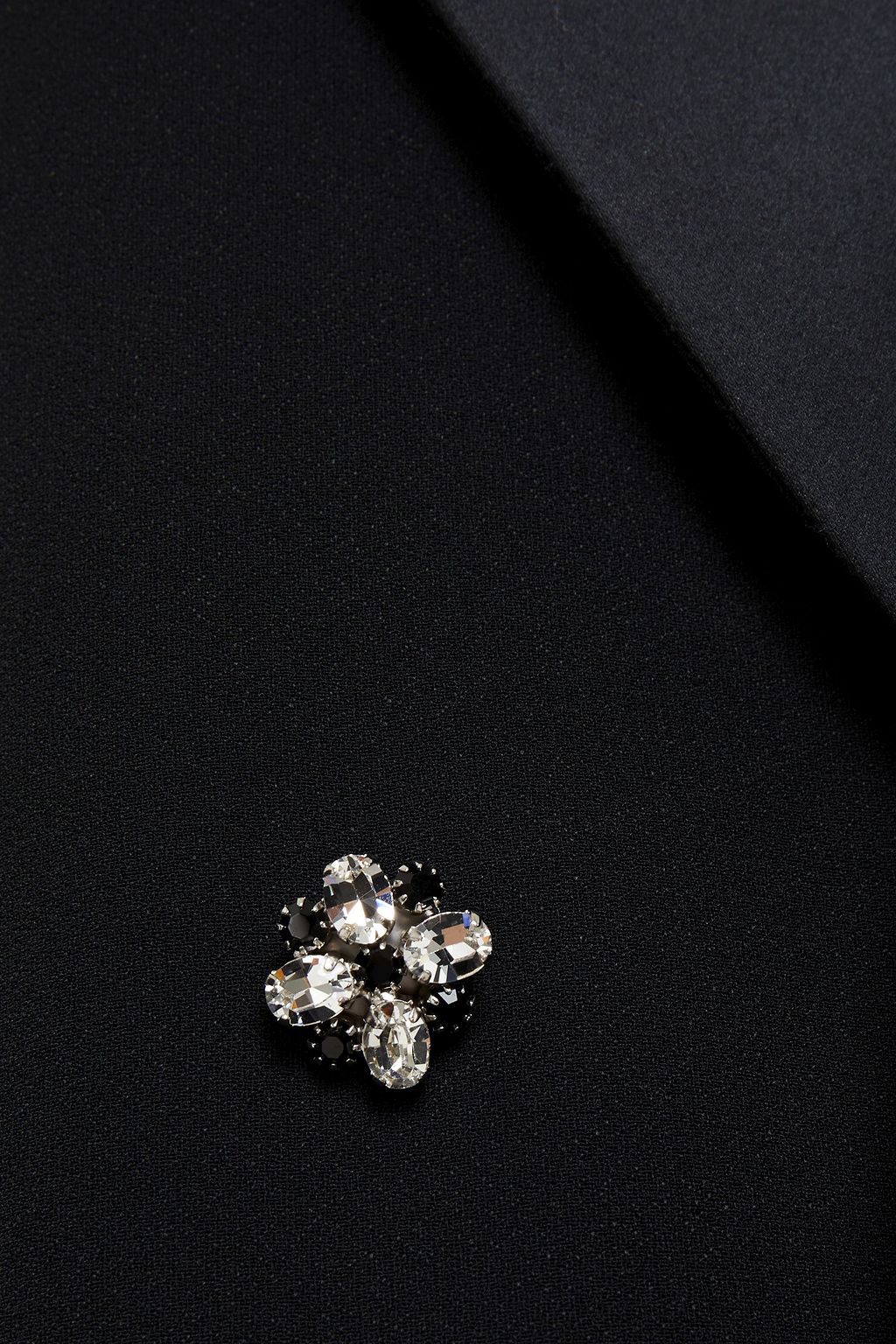 REDEMPTION Satin-trimmed crepe tuxedo jacket