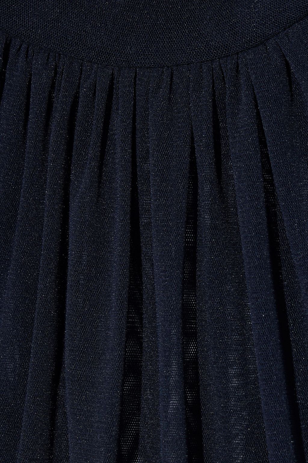 VICTORIA BECKHAM Gathered stretch-tulle turtleneck blouse