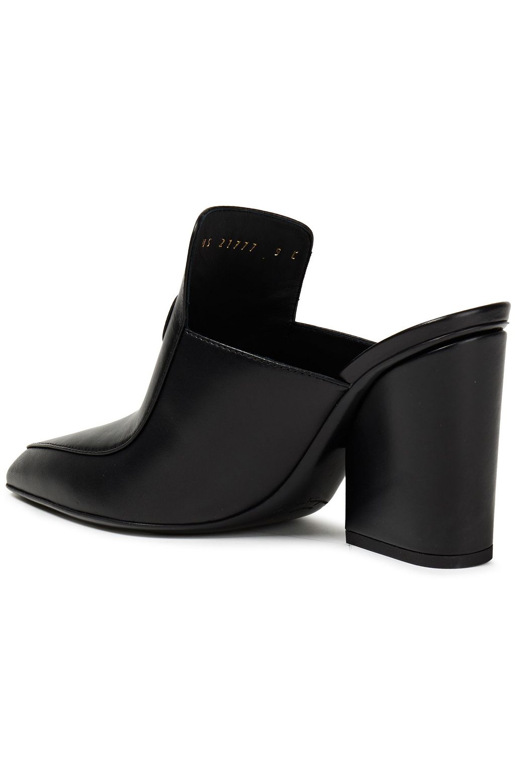 FERRAGAMO エンボス加工 レザー ミュール