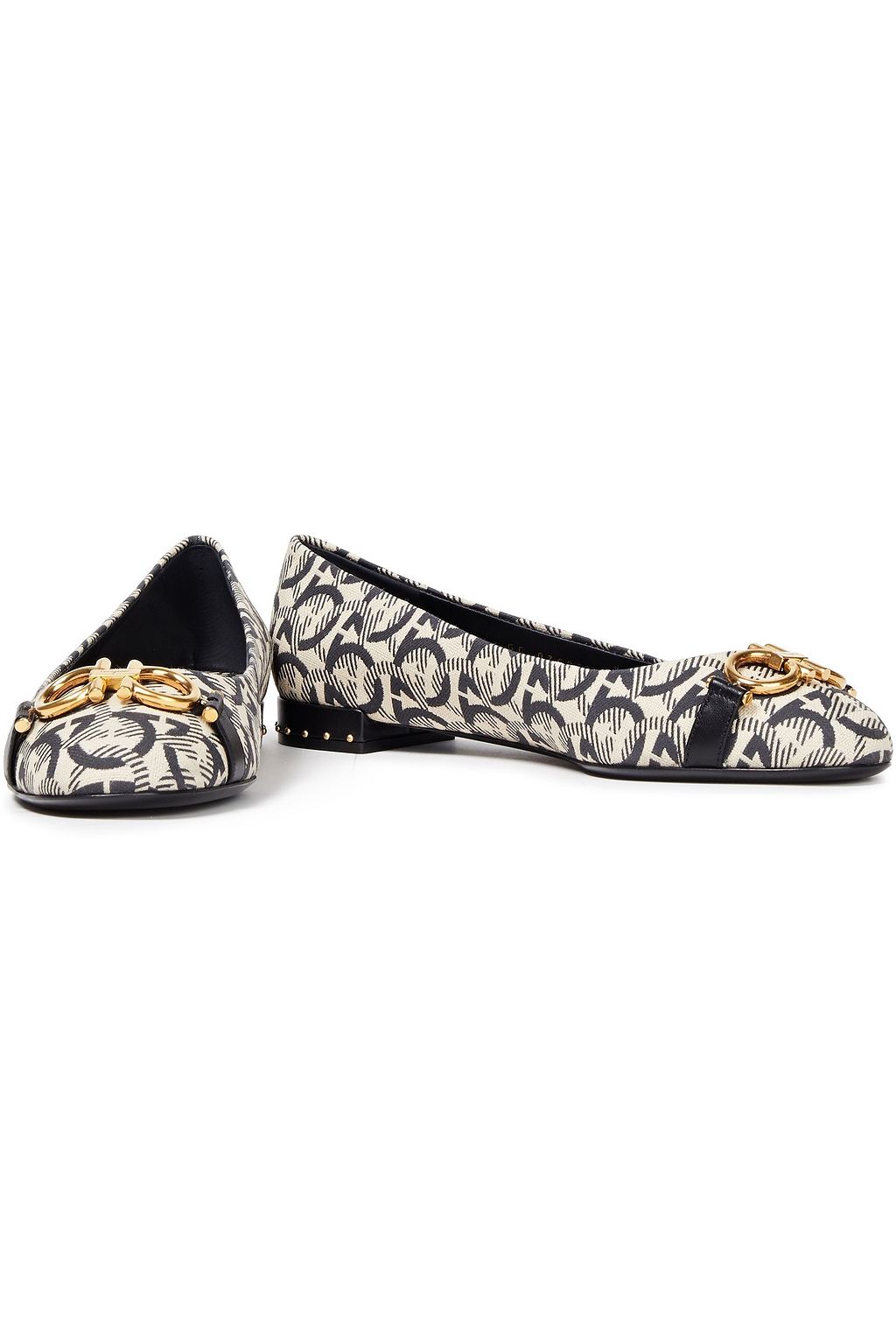 FERRAGAMO Garda 10 embellished jacquard ballet flats