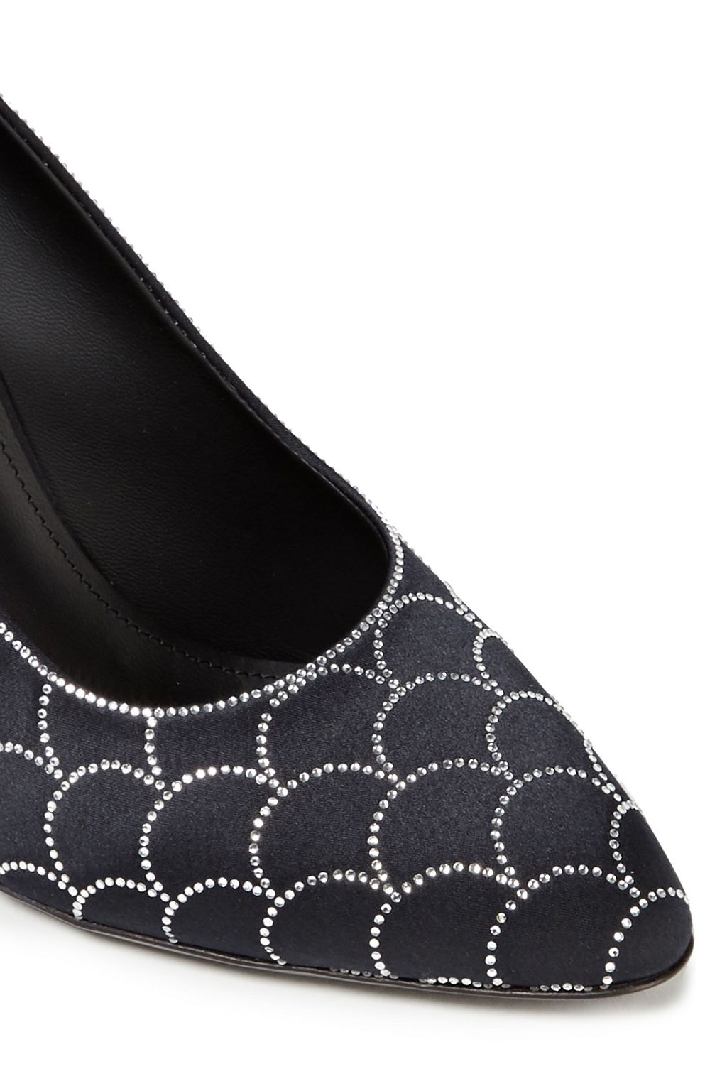 FERRAGAMO Judy crystal-embellished satin pumps