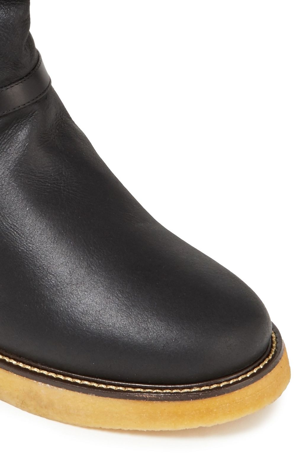 FERRAGAMO Cinisi leather-trimmed shearling ankle boots