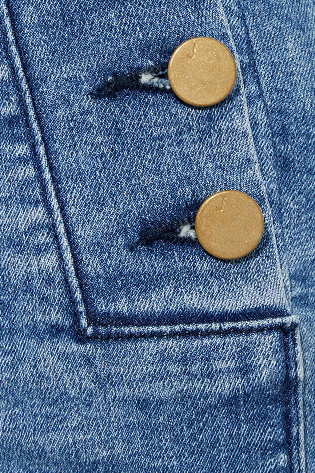 J BRAND Natasha cropped button-detailed high-rise skinny jeans