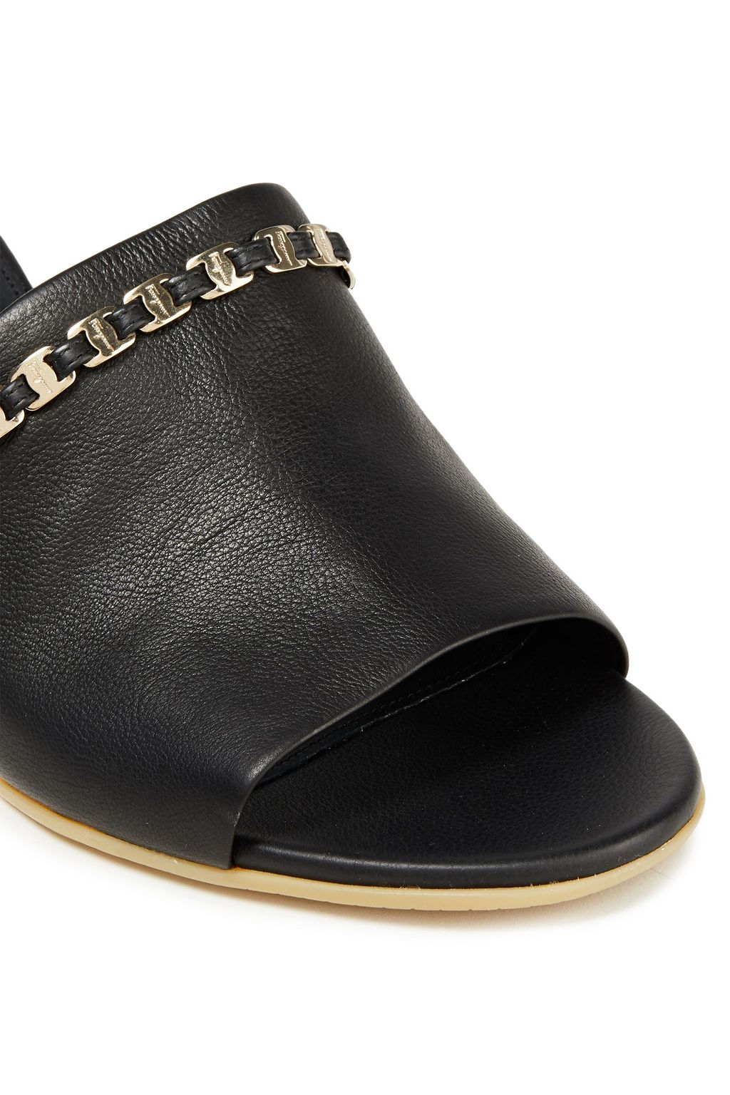 FERRAGAMO Thassos embellished leather mules
