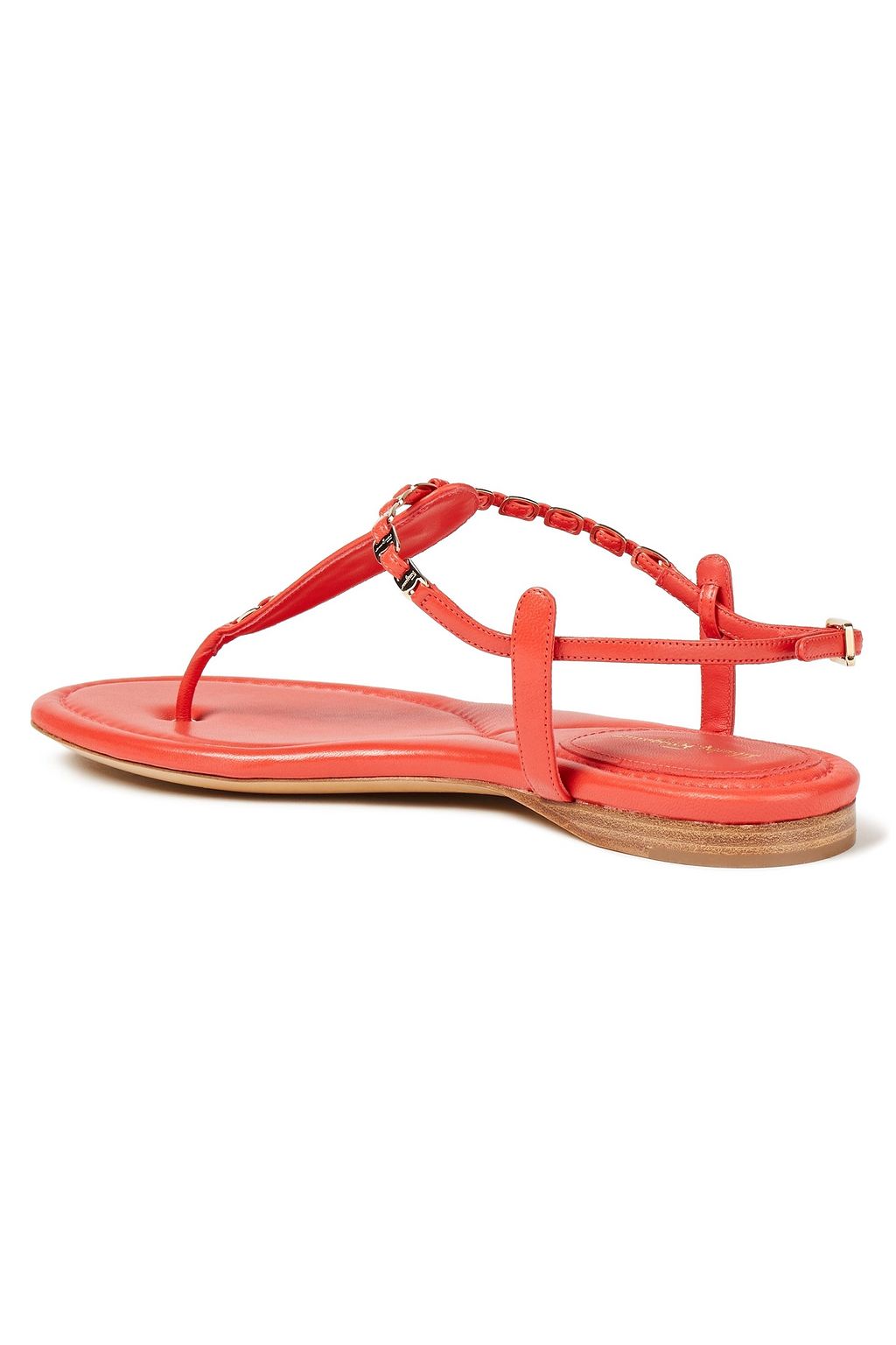 FERRAGAMO Tahiti chain-trimmed leather sandals