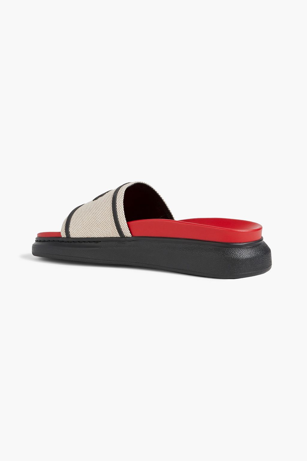 MCQUEEN Hybrid logo-embellished canvas slides