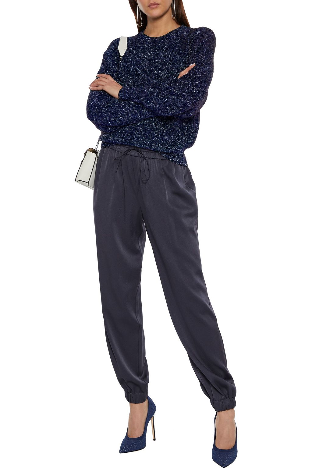 JOIE Noelia metallic knitted sweater