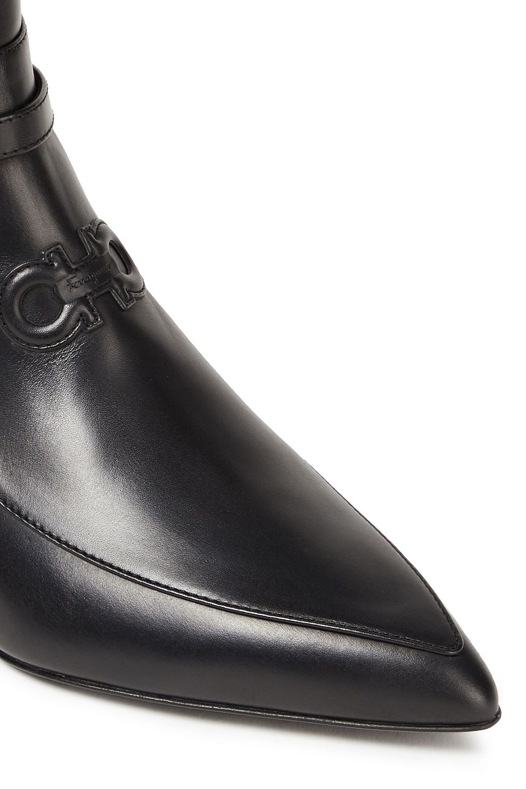 FERRAGAMO Mineo buckled leather ankle boots