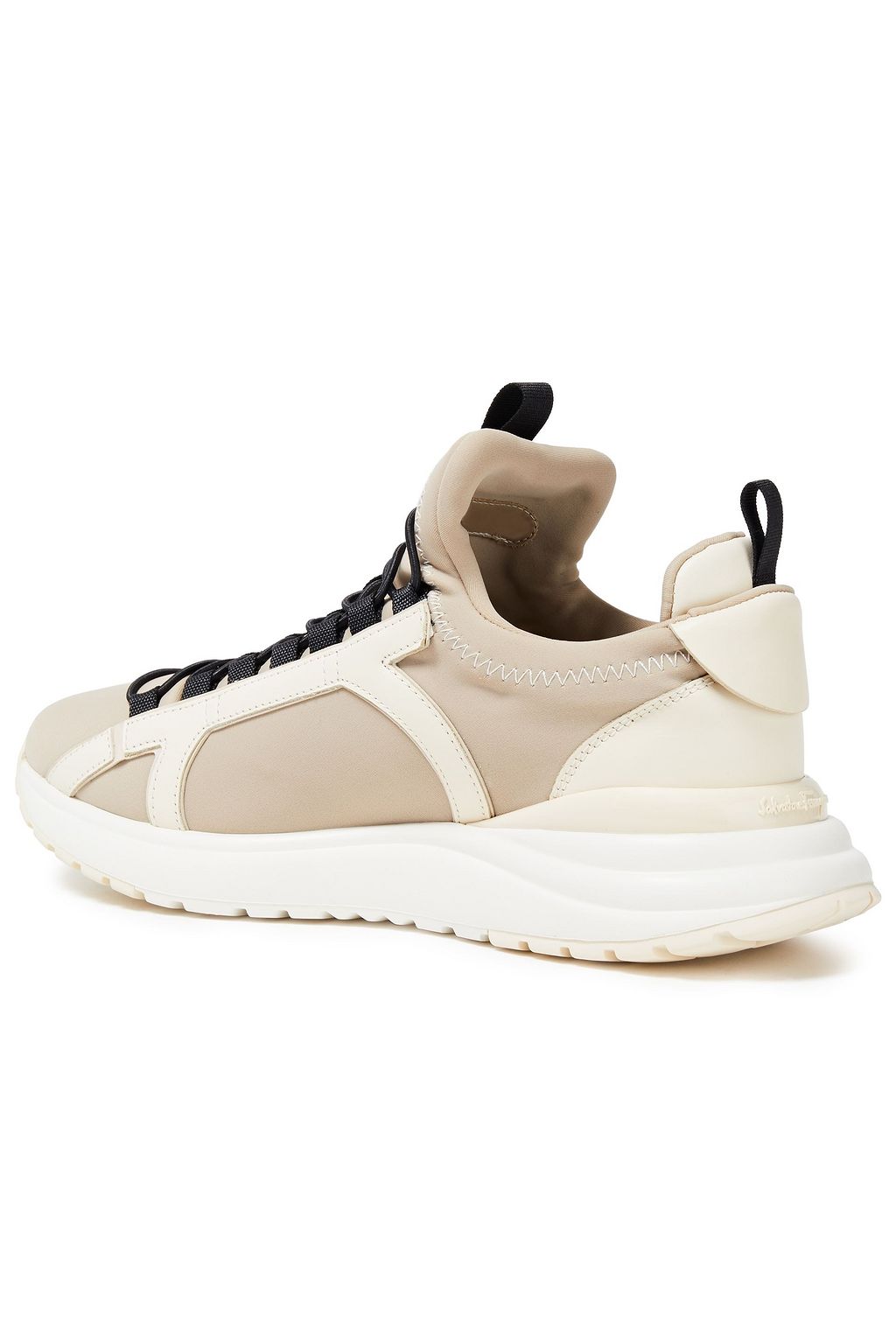 FERRAGAMO Shiro leather-trimmed neoprene sneakers