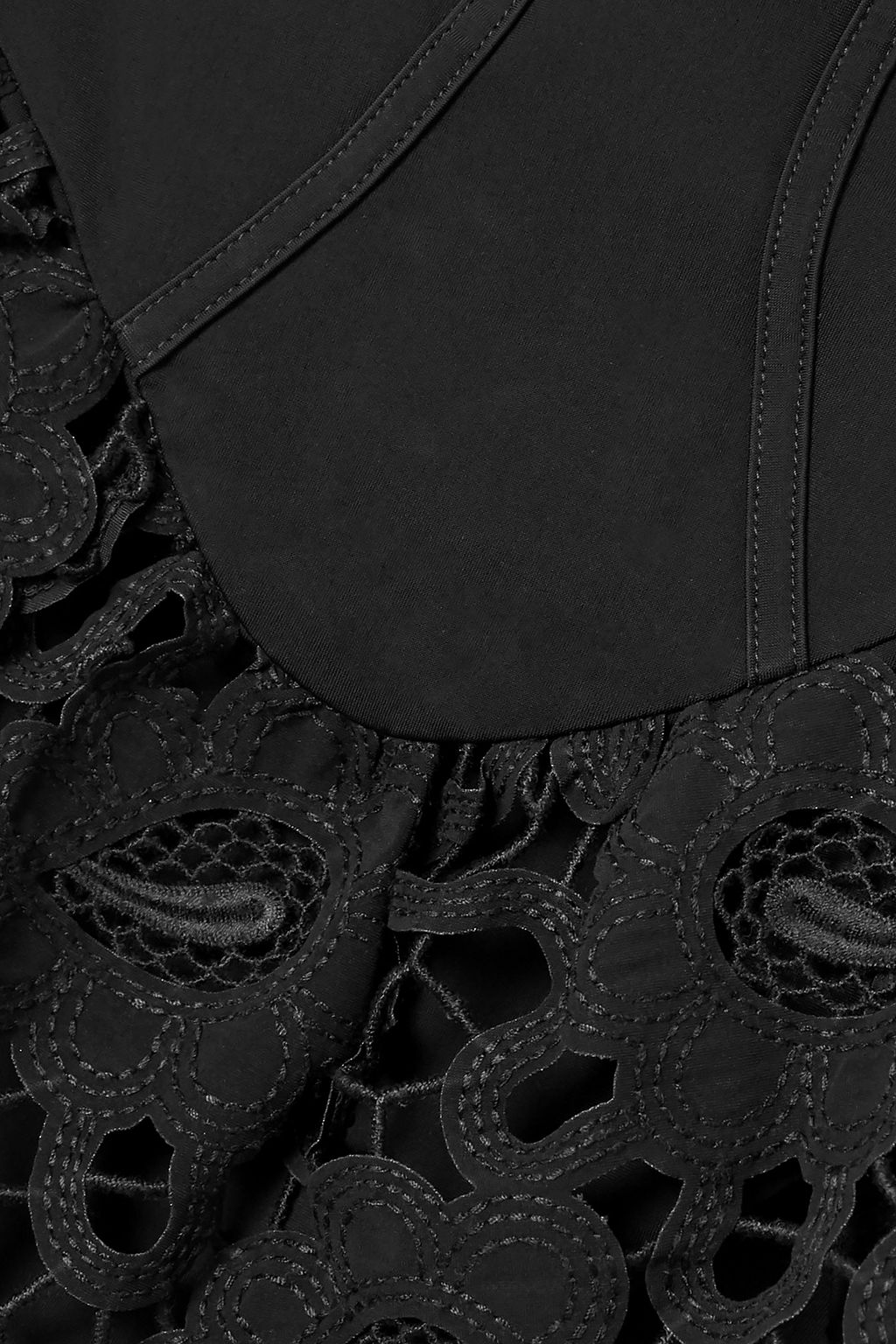 AGENT PROVOCATEUR Daize lace-trimmed open-back underwired swimsuit
