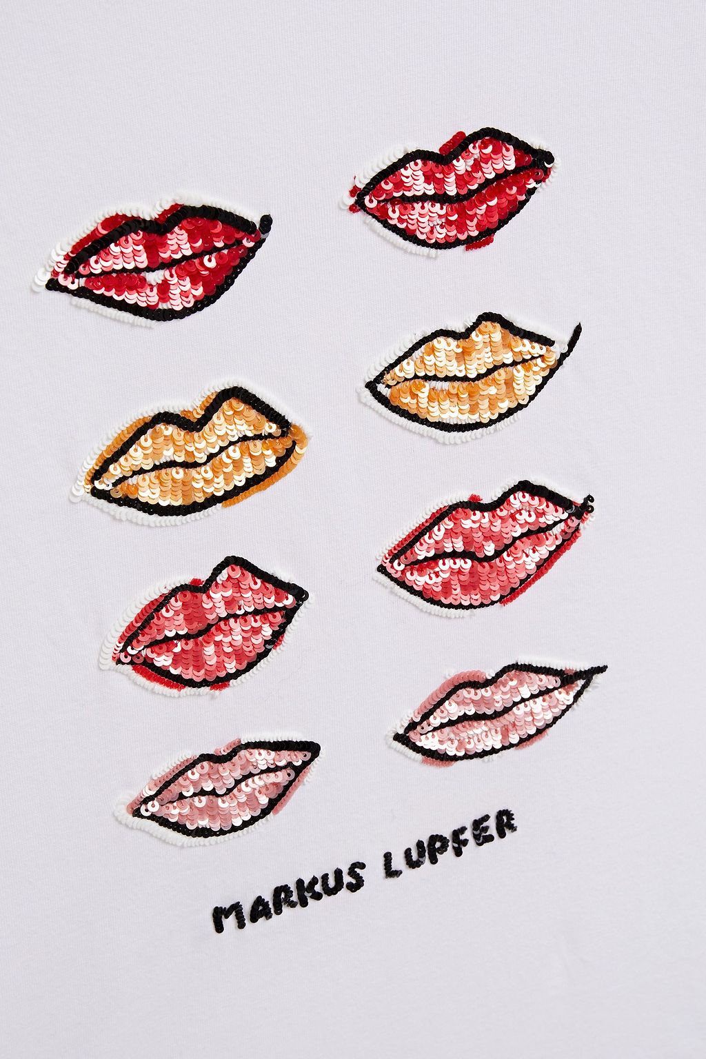 MARKUS LUPFER Alex sequin-embellished cotton-jersey T-shirt