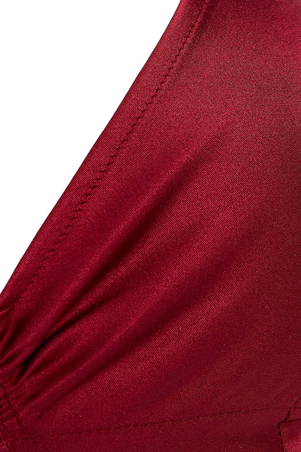 CARINE GILSON Ruched stretch-silk satin bra