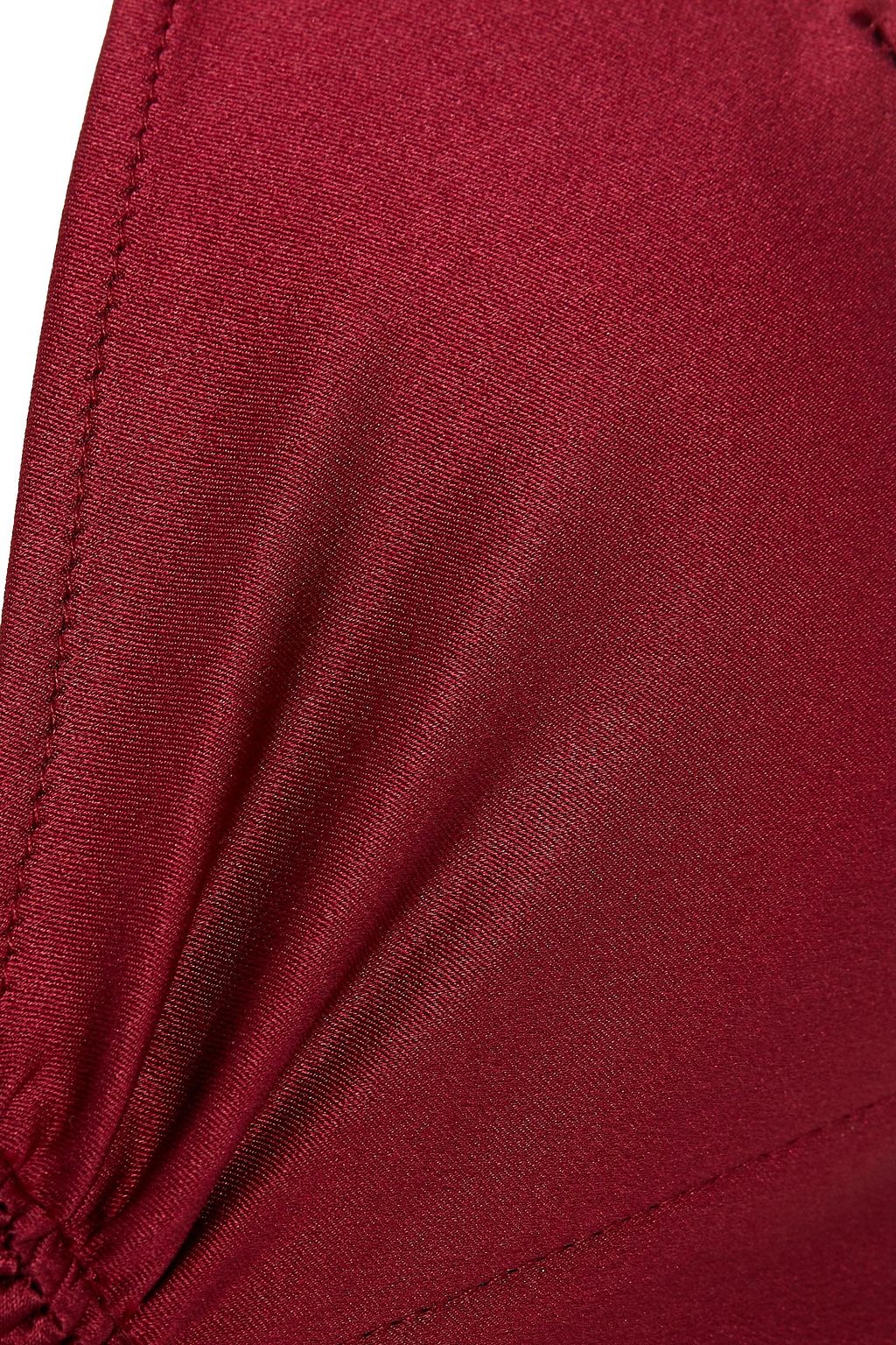 CARINE GILSON Ruched stretch-silk satin bra