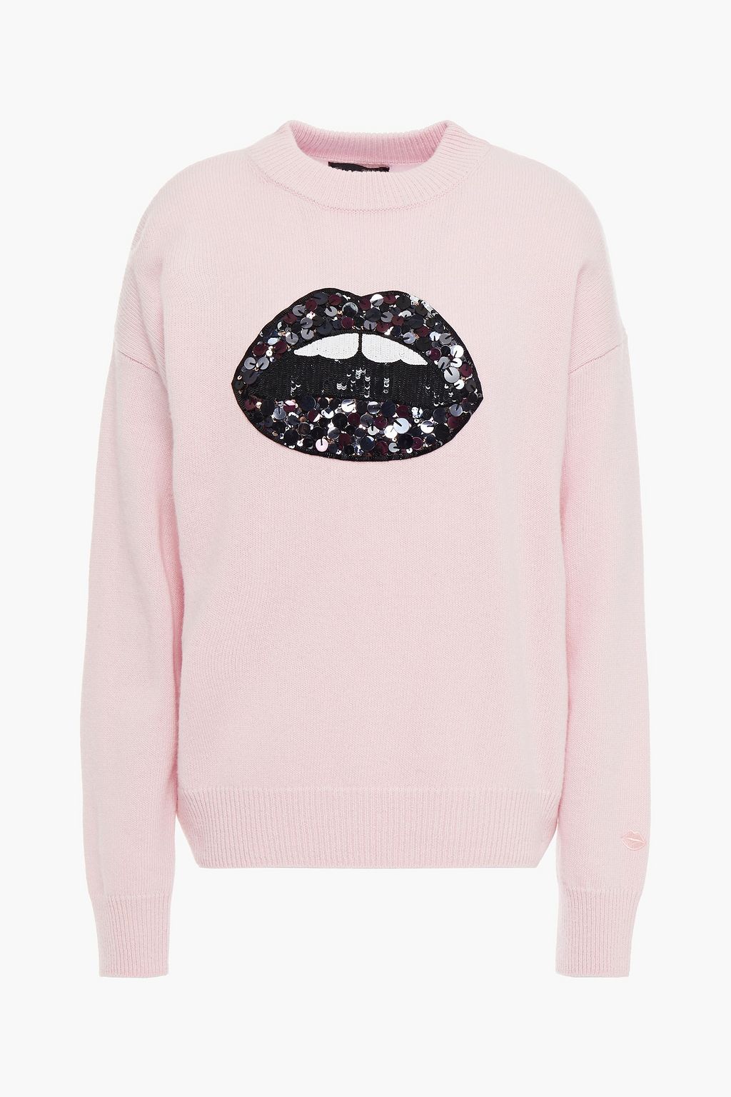 pink sequin lips jumper