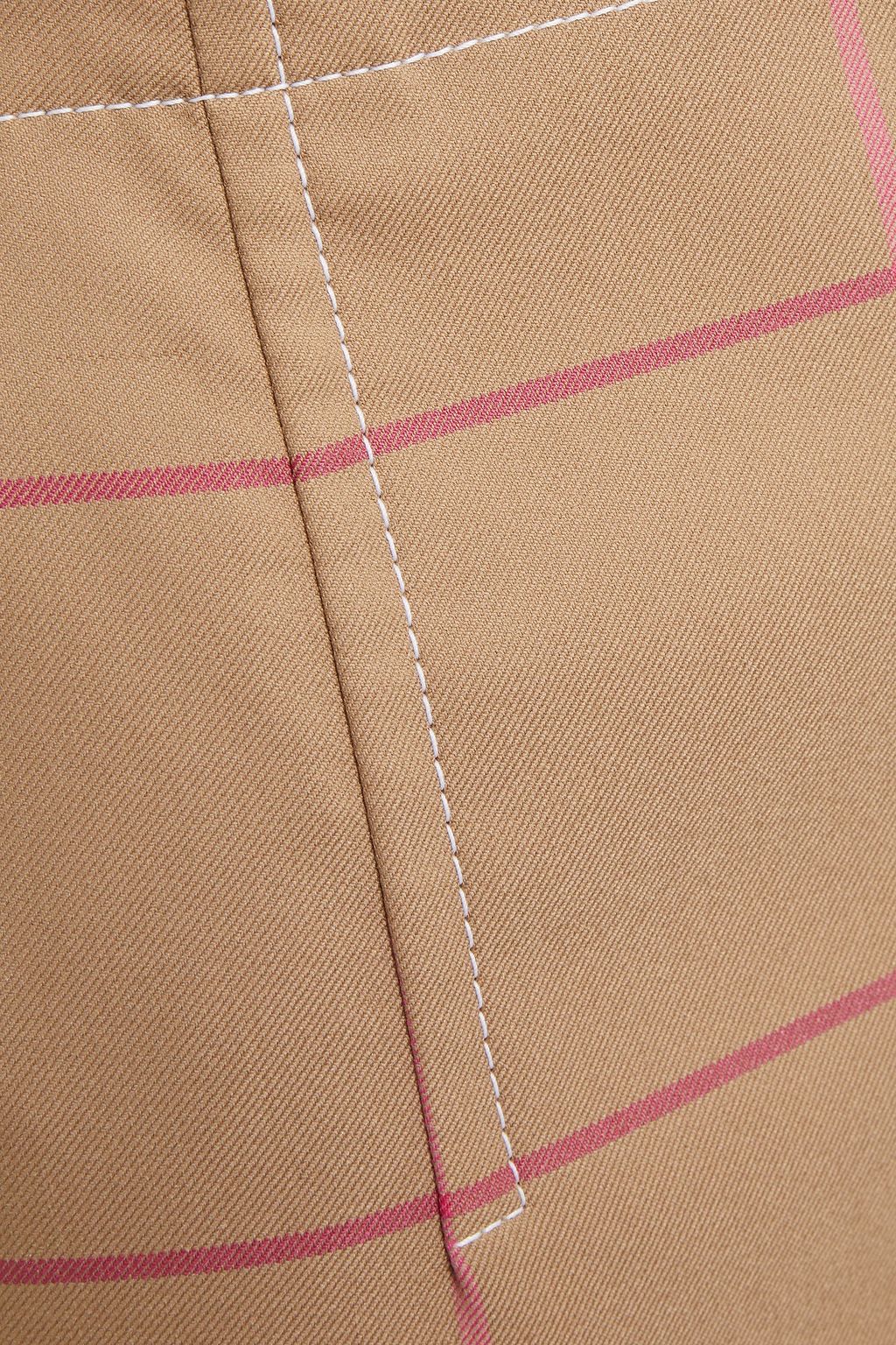 MARNI Cropped checked twill straight-leg pants