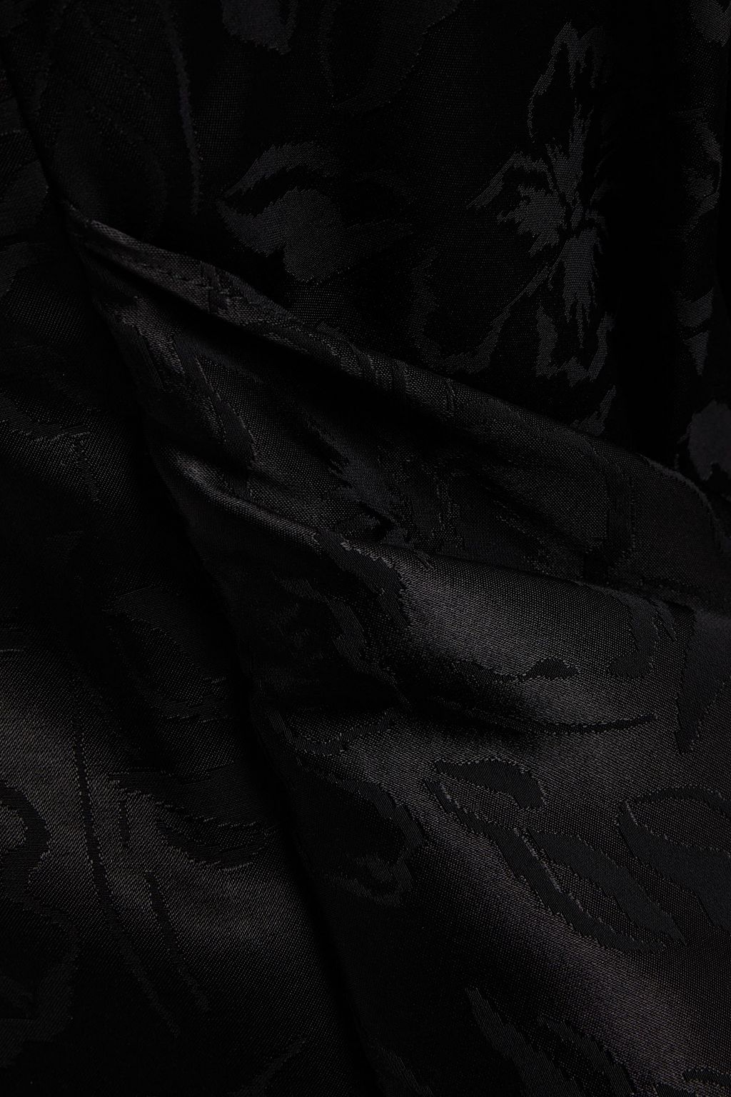 MSGM Bow-detailed floral-print satin-jacquard camisole