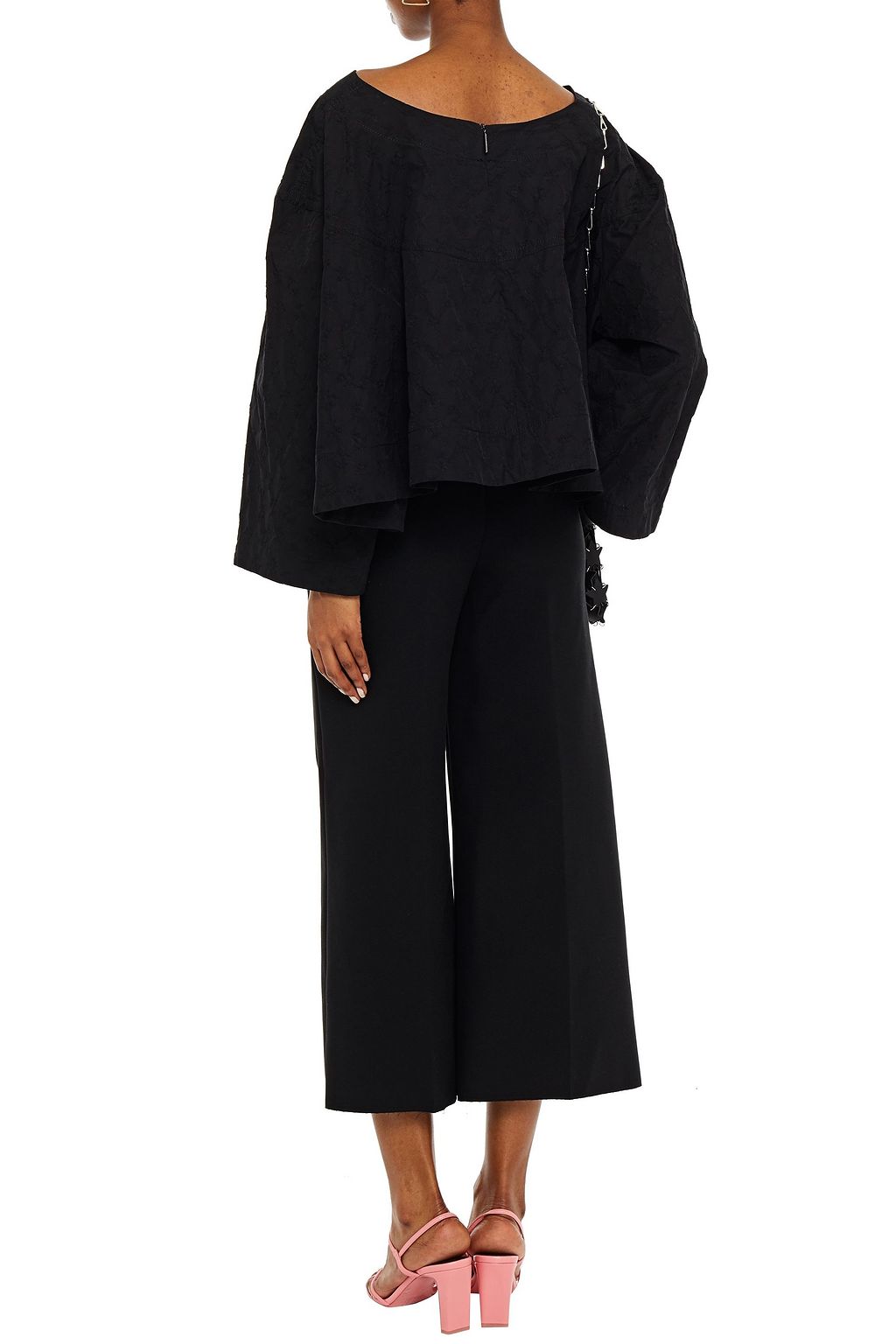 MSGM Oversized cotton-blend cloqué top