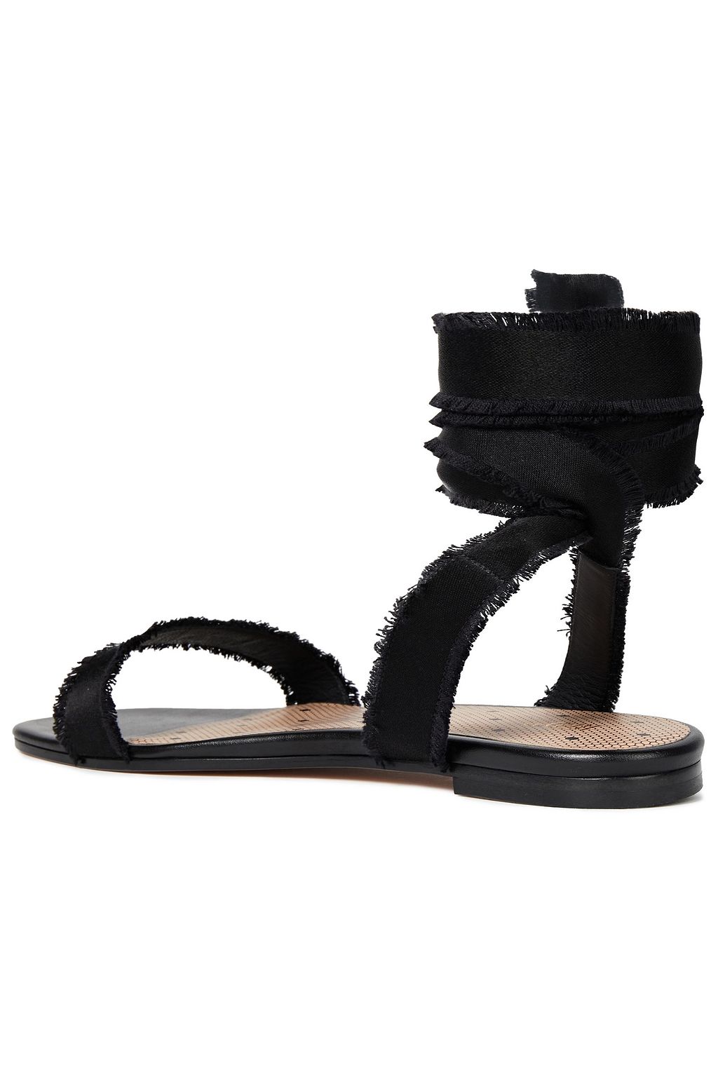 RED(V) Frayed satin sandals