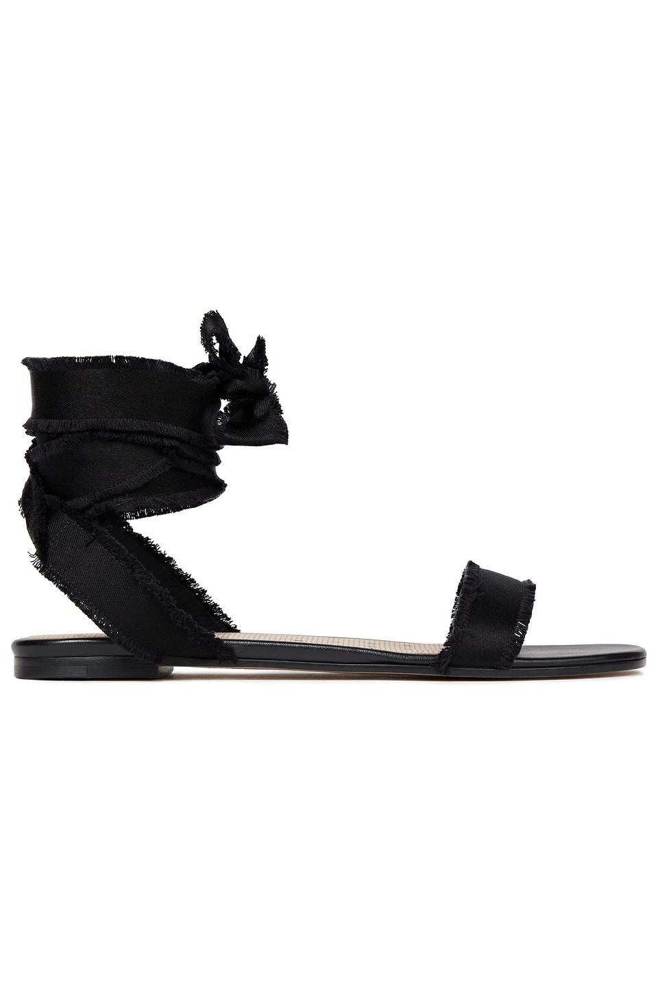RED(V) Frayed satin sandals
