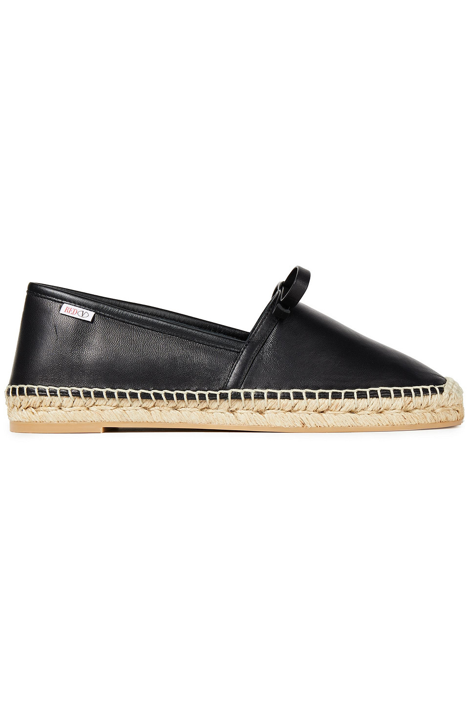 RED(V) Bow-detailed leather espadrilles