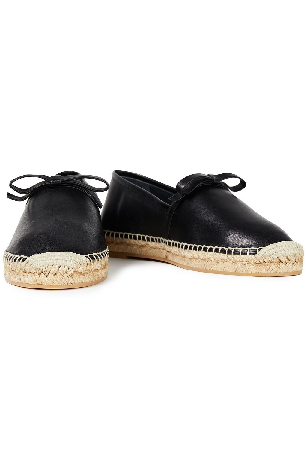 RED(V) Bow-detailed leather espadrilles