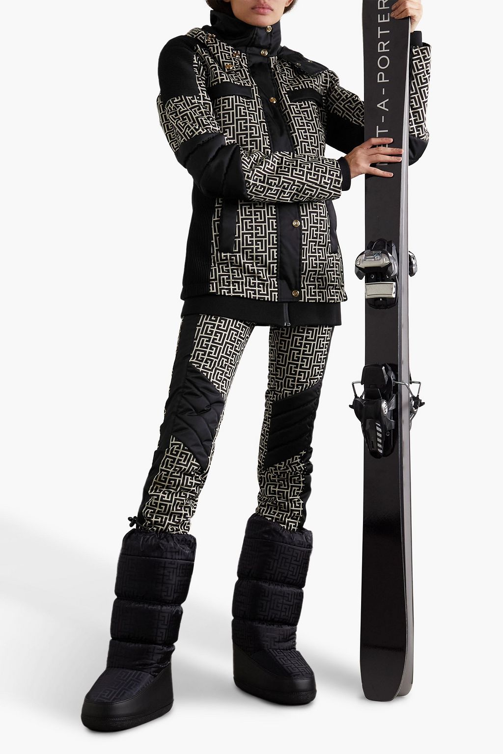 BALMAIN + Rossignol quilted printed ski pants