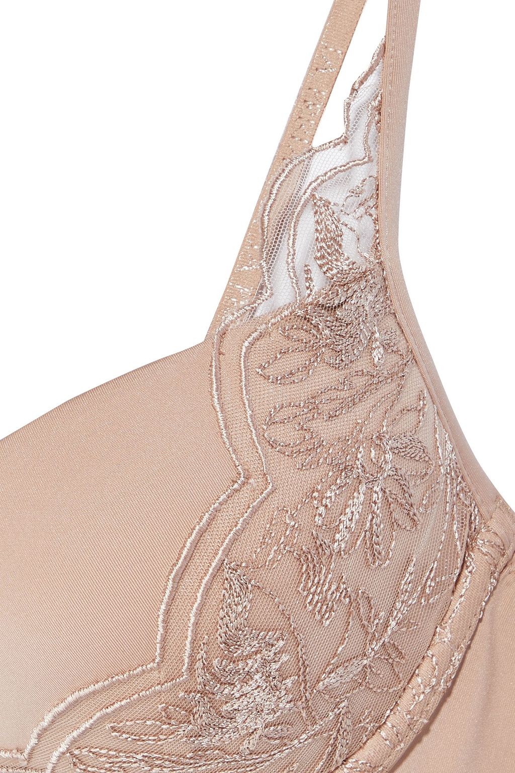 LA PERLA Stretch-jersey and embroidered tulle underwired push-up bra