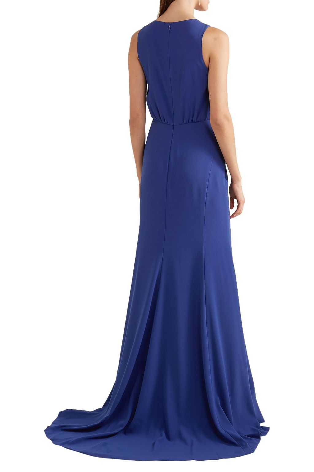 BURNETT NEW YORK Twist-front crepe gown