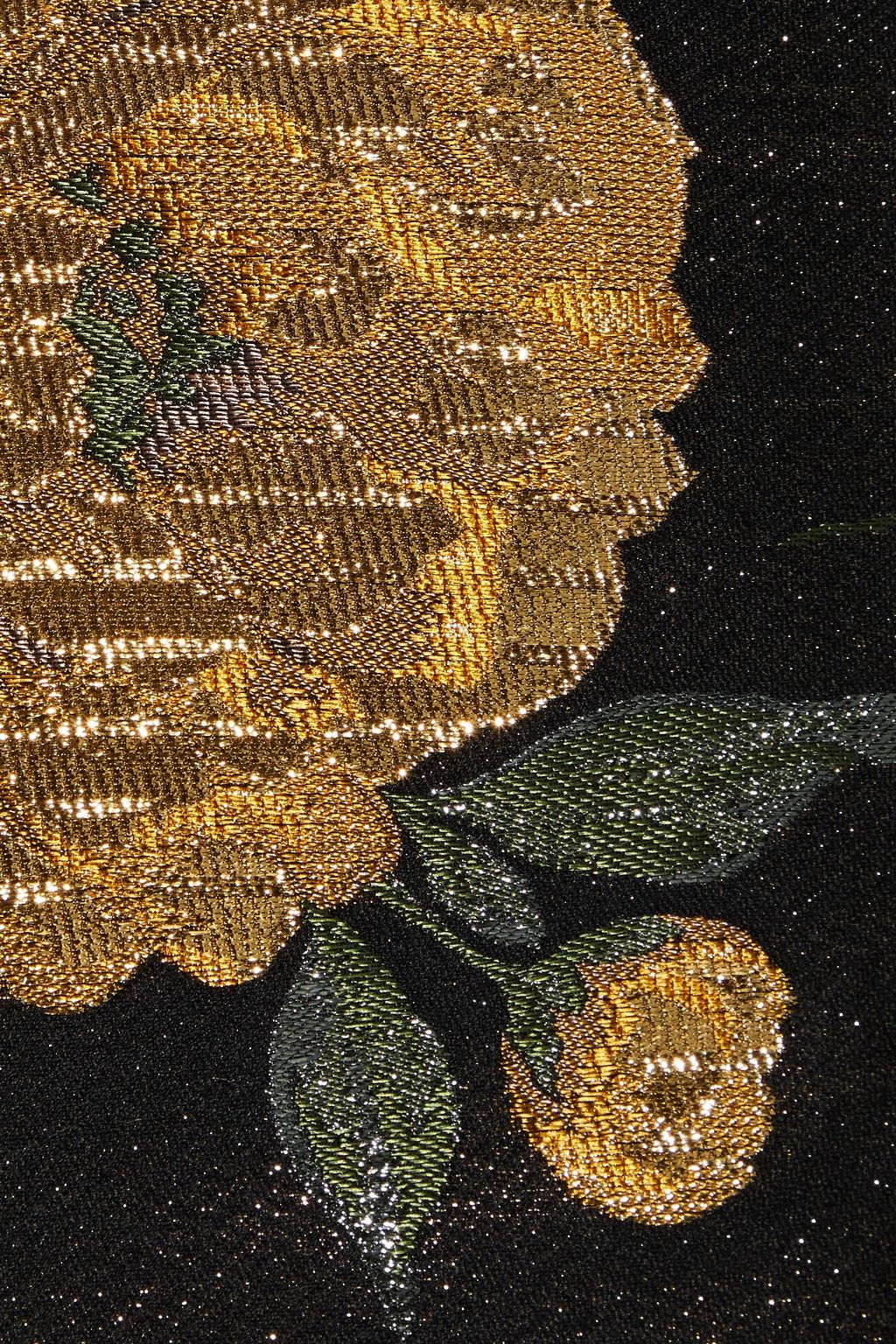 DOLCE&GABBANA Skirt-effect appliquéd metallic floral-jacquard shorts