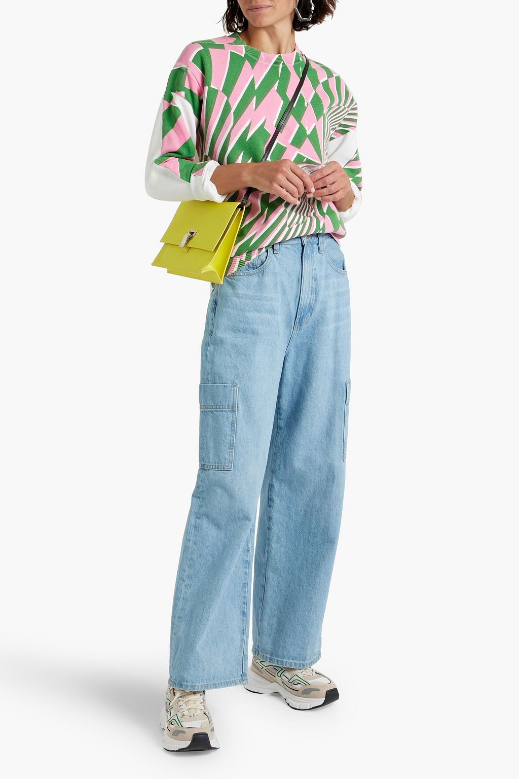 STELLA MCCARTNEY سويتشيرت «+ إيد كورتيس» من الفليس القطني مزين بطبعات