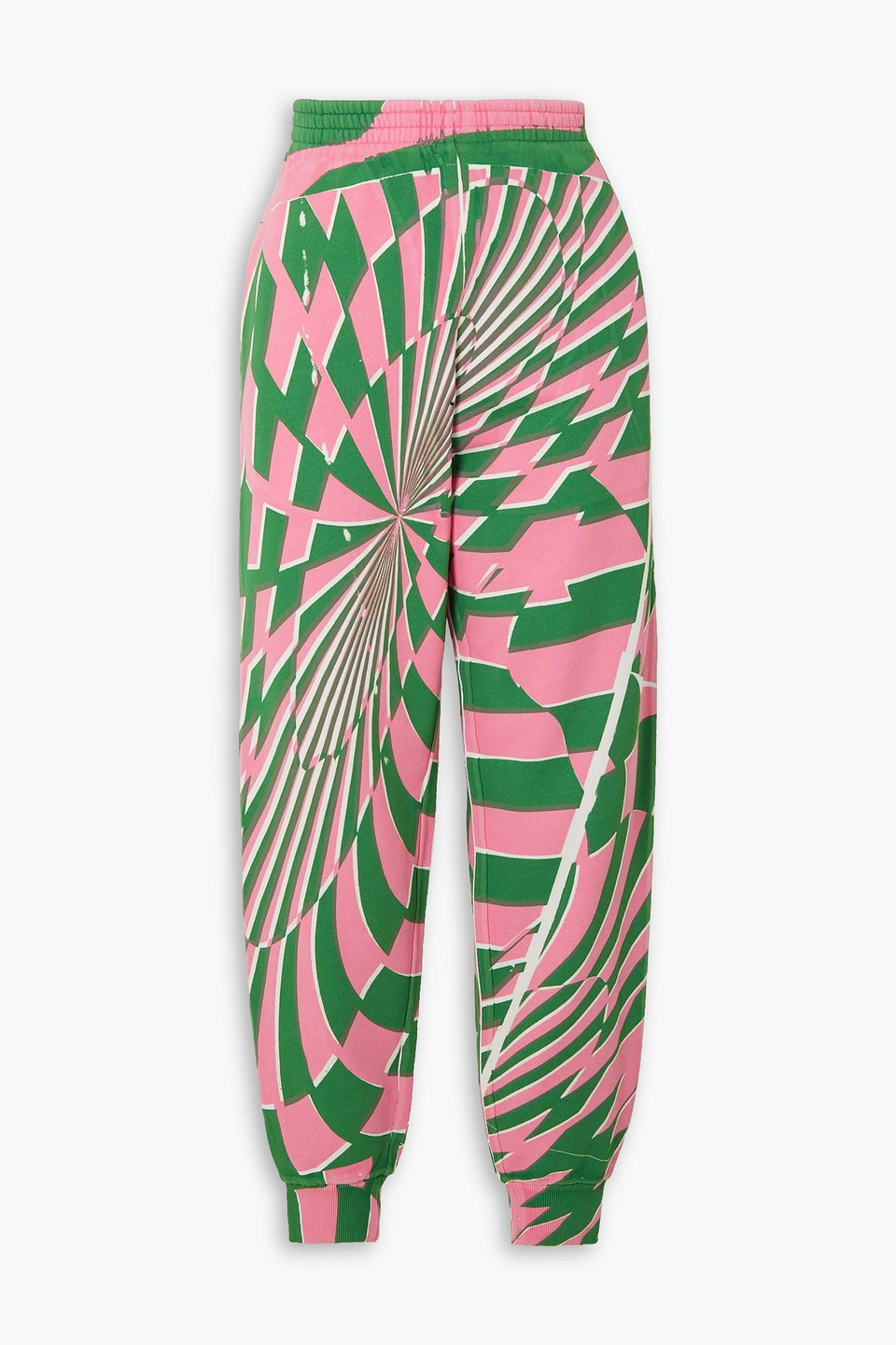 stella mccartney - ed curtis printed cotton-fleece track pants - pink - xxs