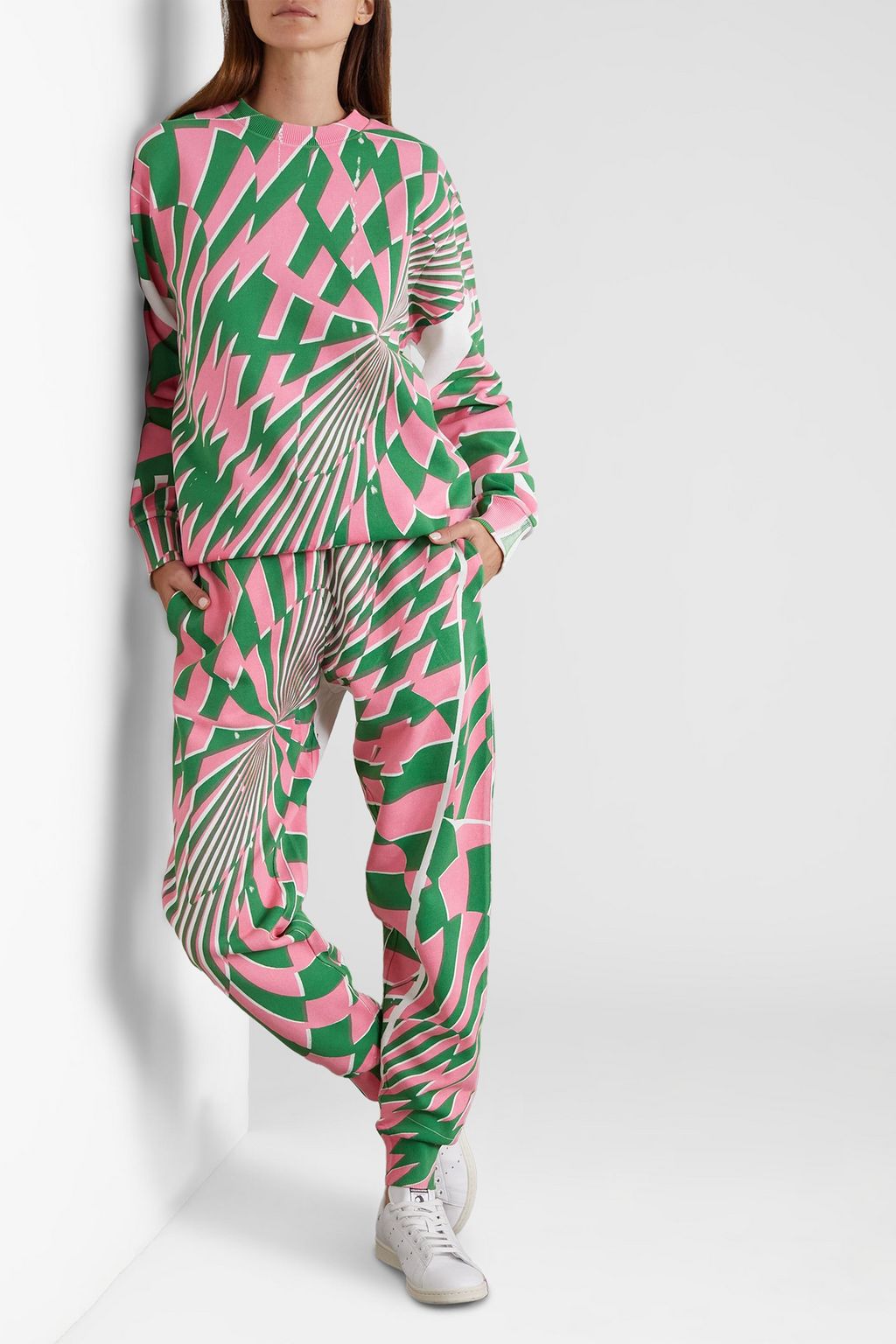 STELLA MCCARTNEY + Ed Curtis printed cotton-fleece  track pants