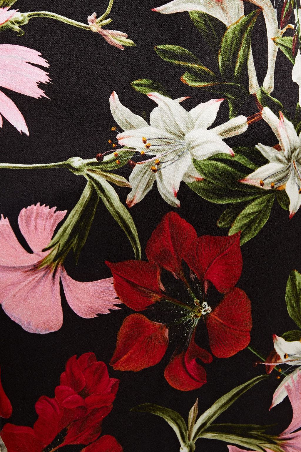 ERDEM Omara draped floral-print silk-satin top