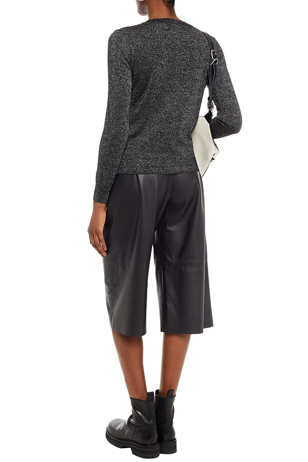 MARKUS LUPFER Tracy sequin-embellished metallic cotton-blend sweater