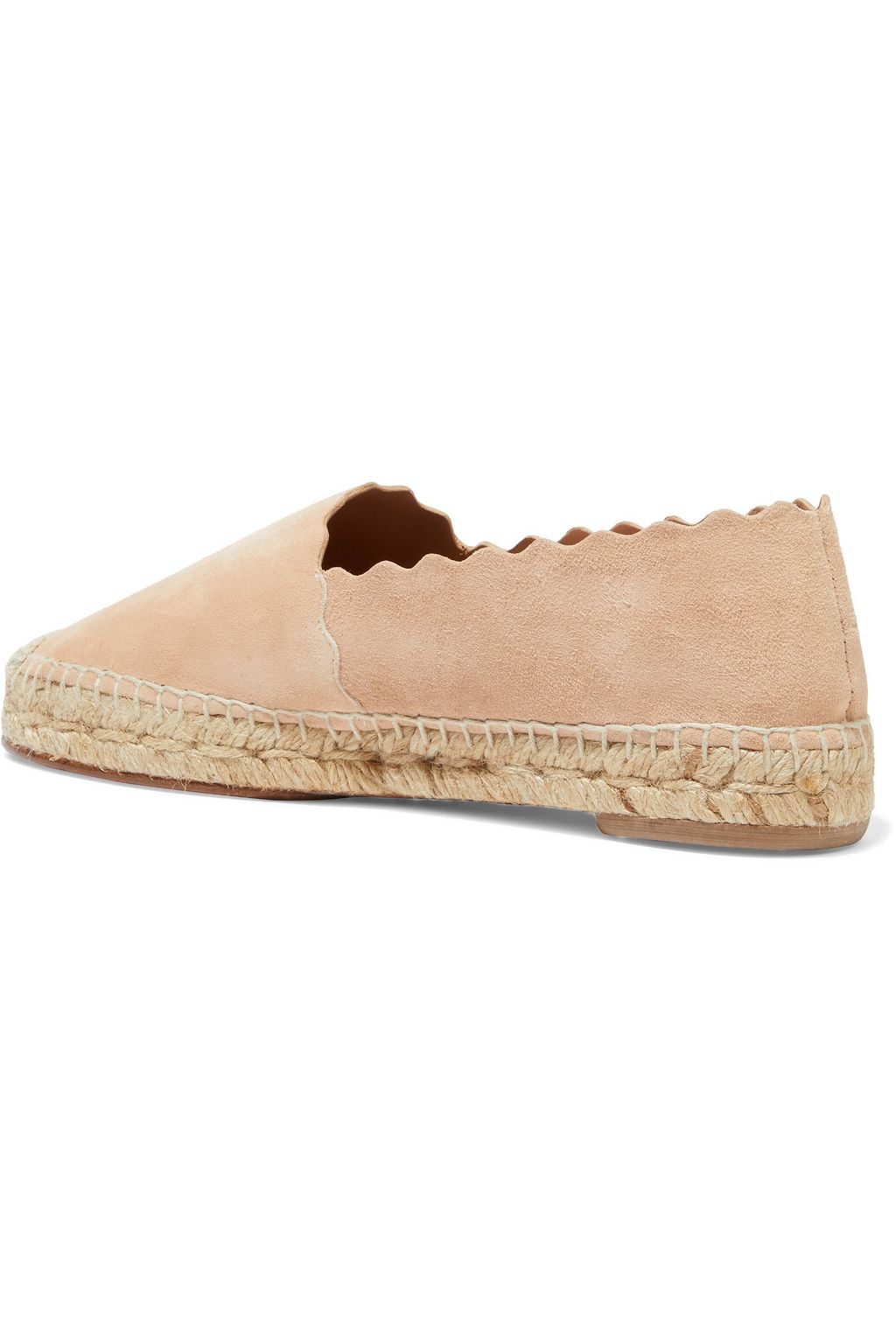 CHLOÉ Lauren scalloped suede espadrilles