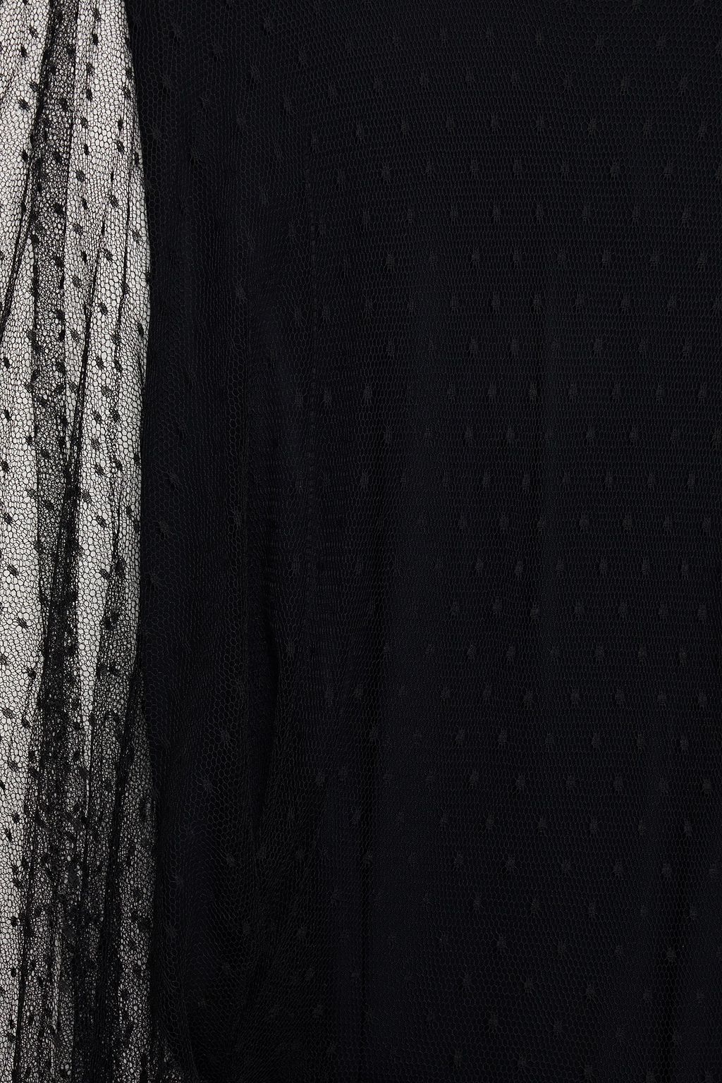 REDVALENTINO Tie-back layered jersey and point d'esprit top