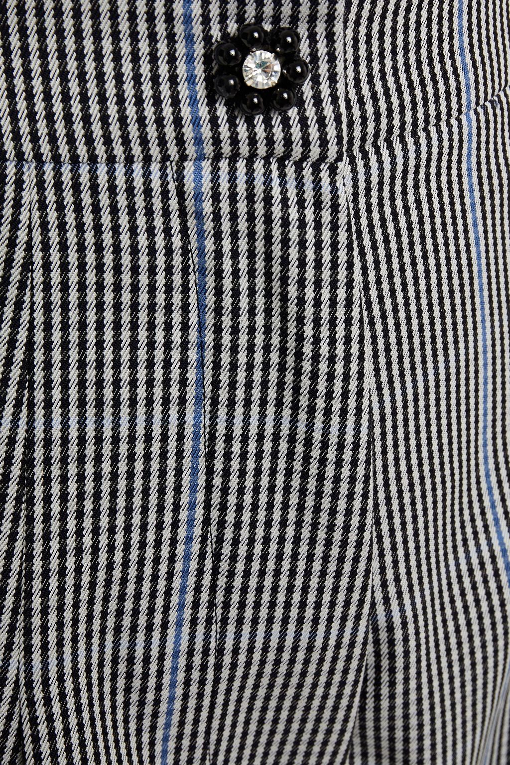 MARKUS LUPFER Kyla cropped checked cotton wide-leg pants