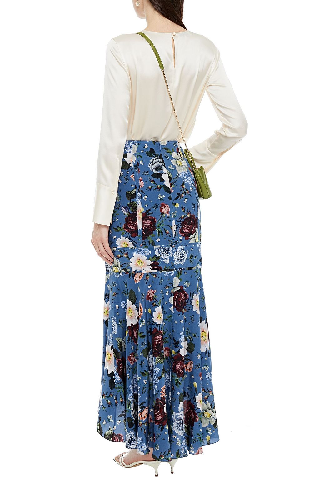 ERDEM Tallulah floral-print silk crepe de chine maxi skirt