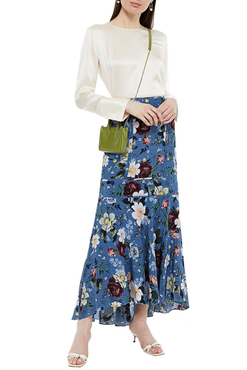 ERDEM Tallulah floral-print silk crepe de chine maxi skirt