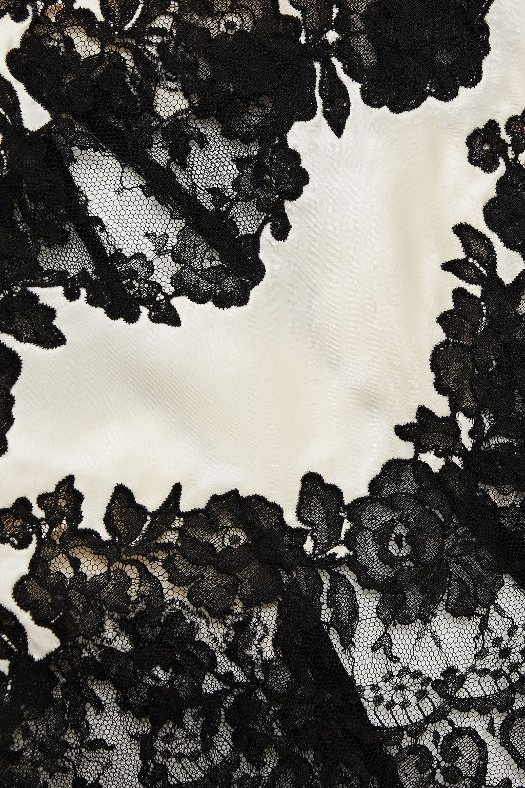 ERDEM Maria lace-trimmed satin midi skirt