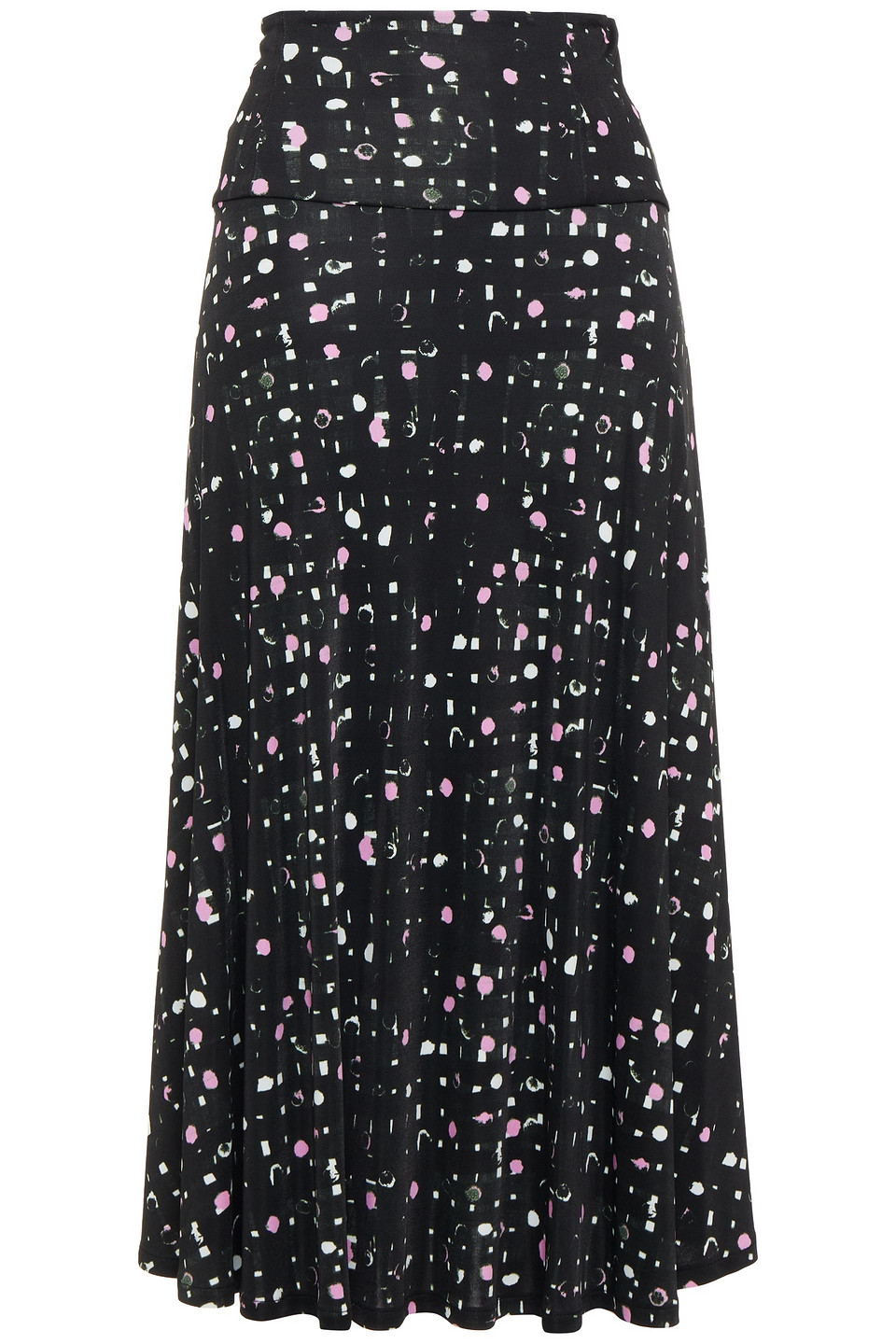 Erdem Woman Elvin Printed Satin-jersey Midi Skirt Dark Green Size 8