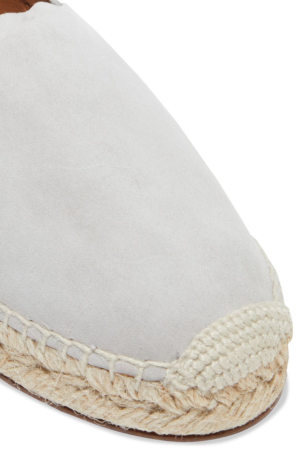 CHLOÉ Lauren scalloped suede espadrilles