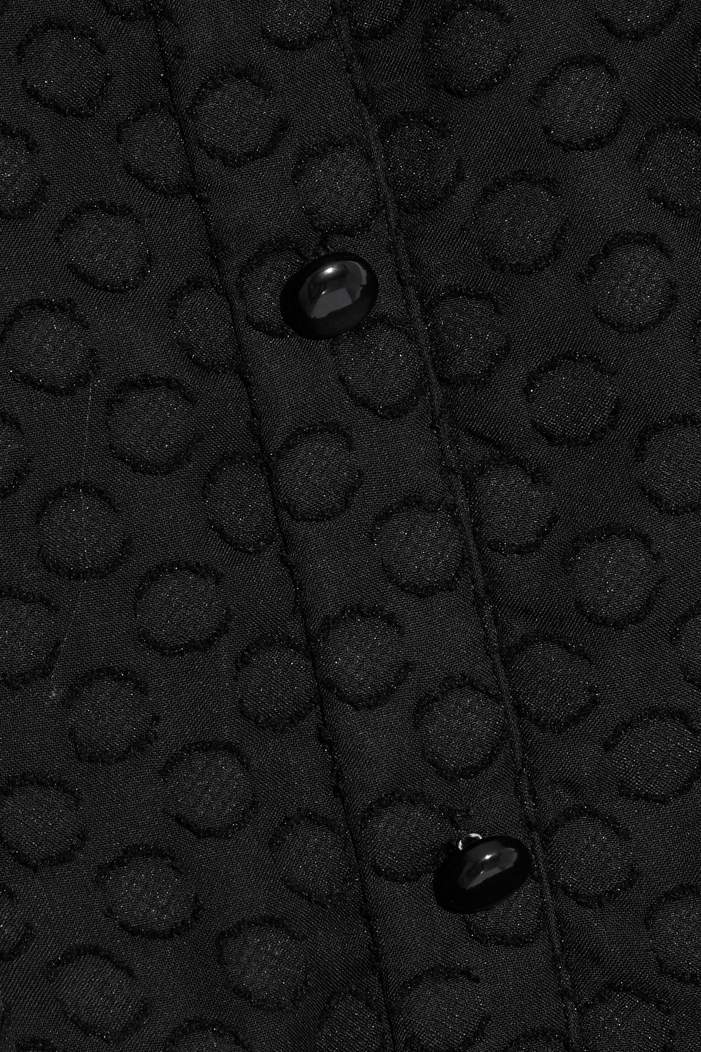 MIKAEL AGHAL Pussy-bow ruffled fil coupé georgette dress