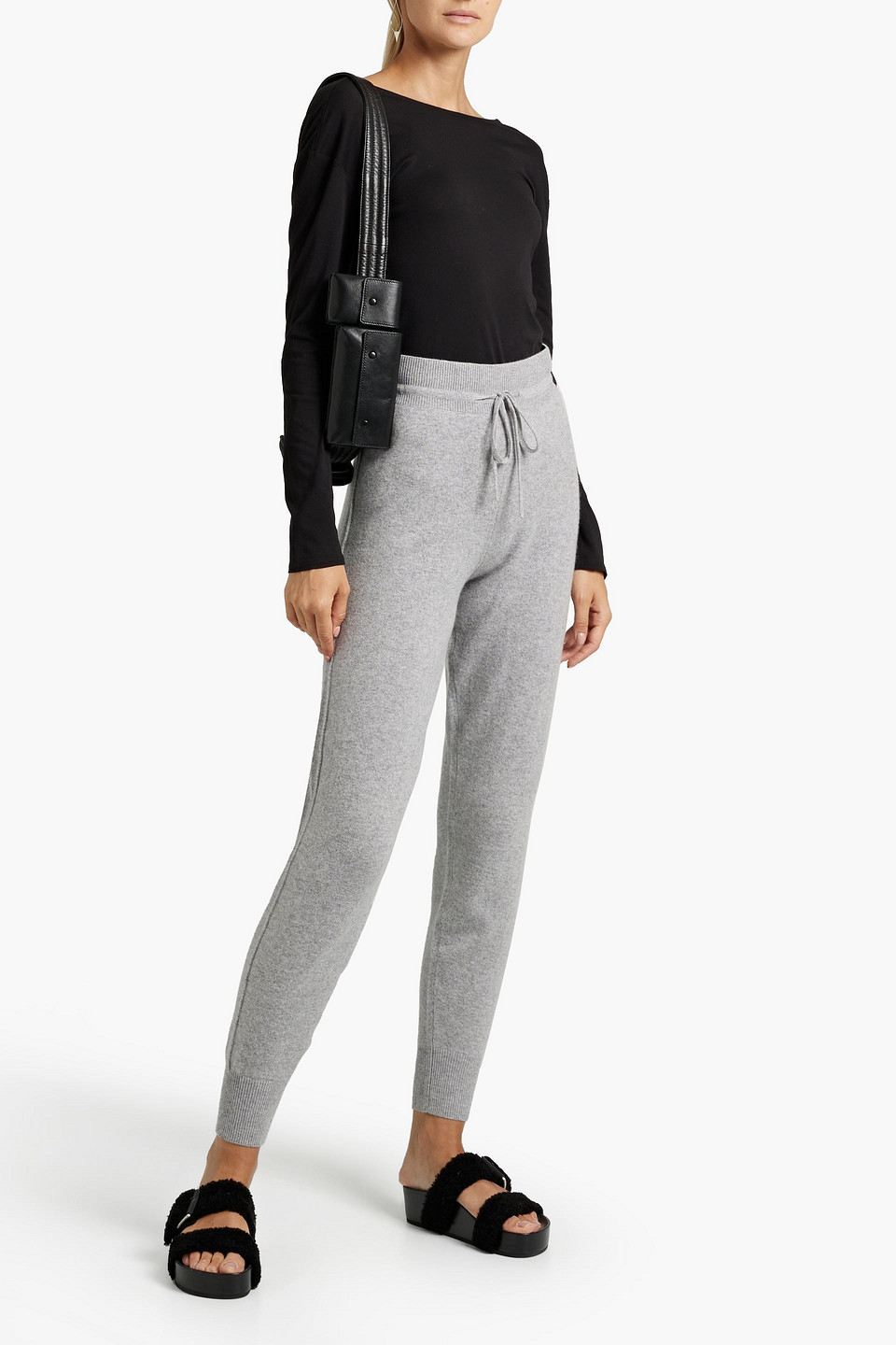 Le Ore Bari Convertible Cotton And Modal-blend Jersey Top In Black