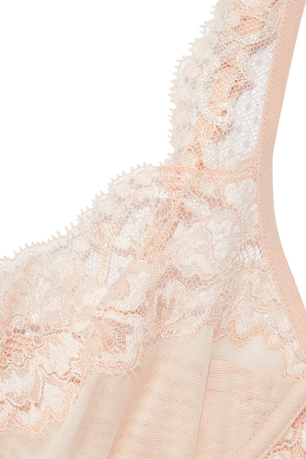 LA PERLA Tres Souple Leavers lace and stretch-tulle underwired bra
