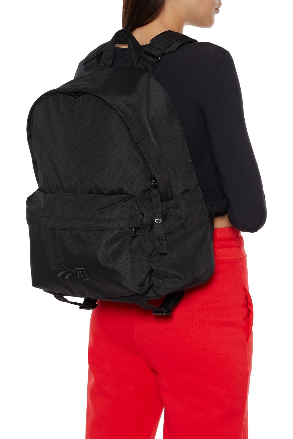 REEBOK X VICTORIA BECKHAM Logo-embroidered canvas backpack
