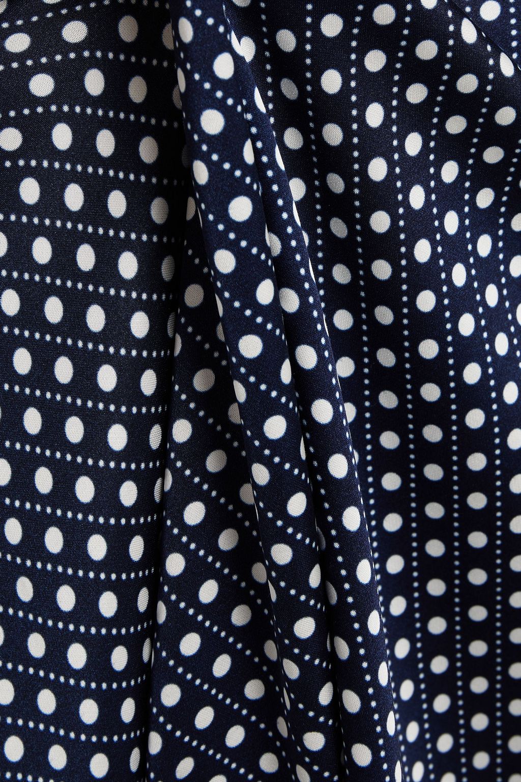 ERDEM Elvin polka-dot satin-jersey midi skirt