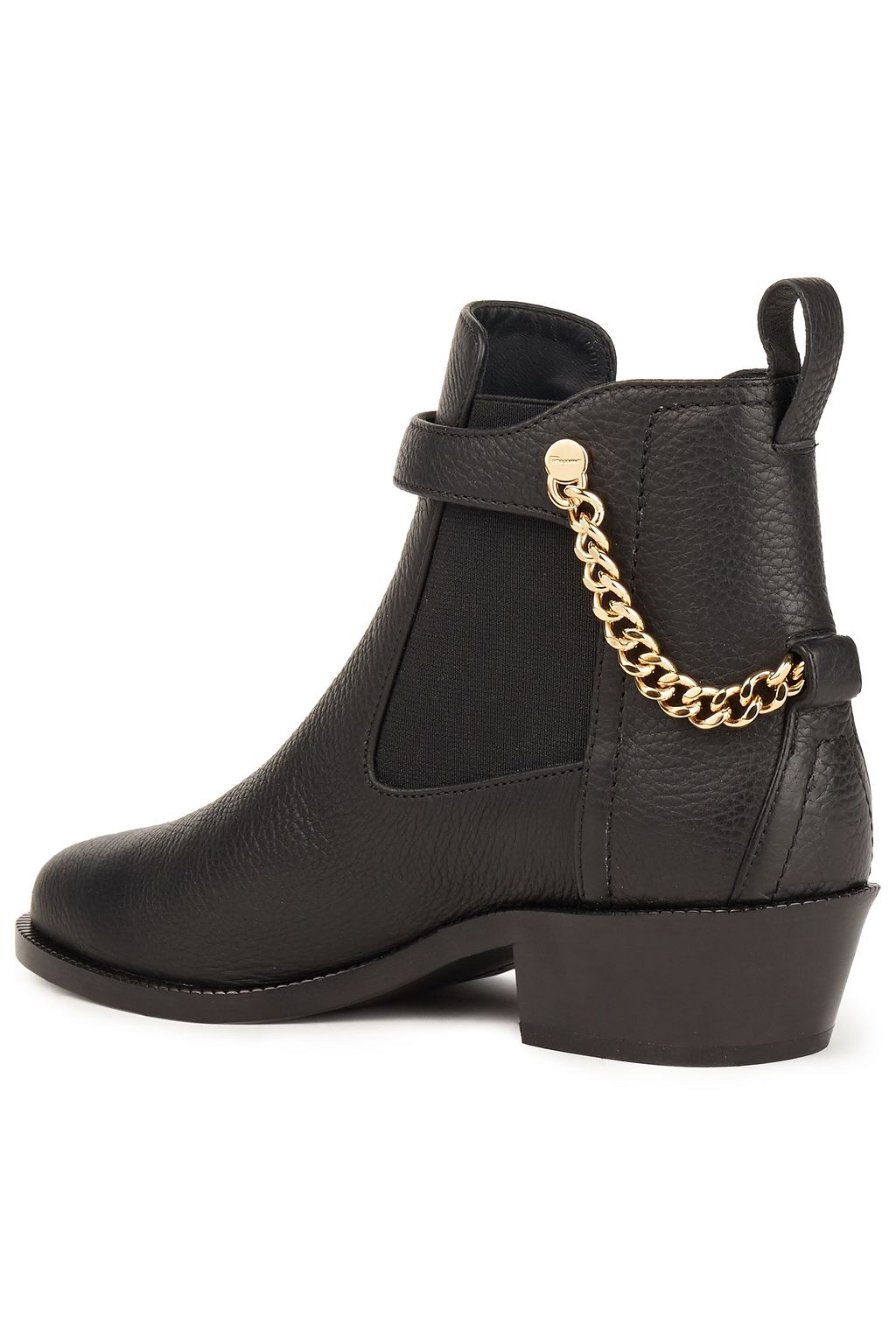FERRAGAMO Ardisie embellished pebbled-leather ankle boots