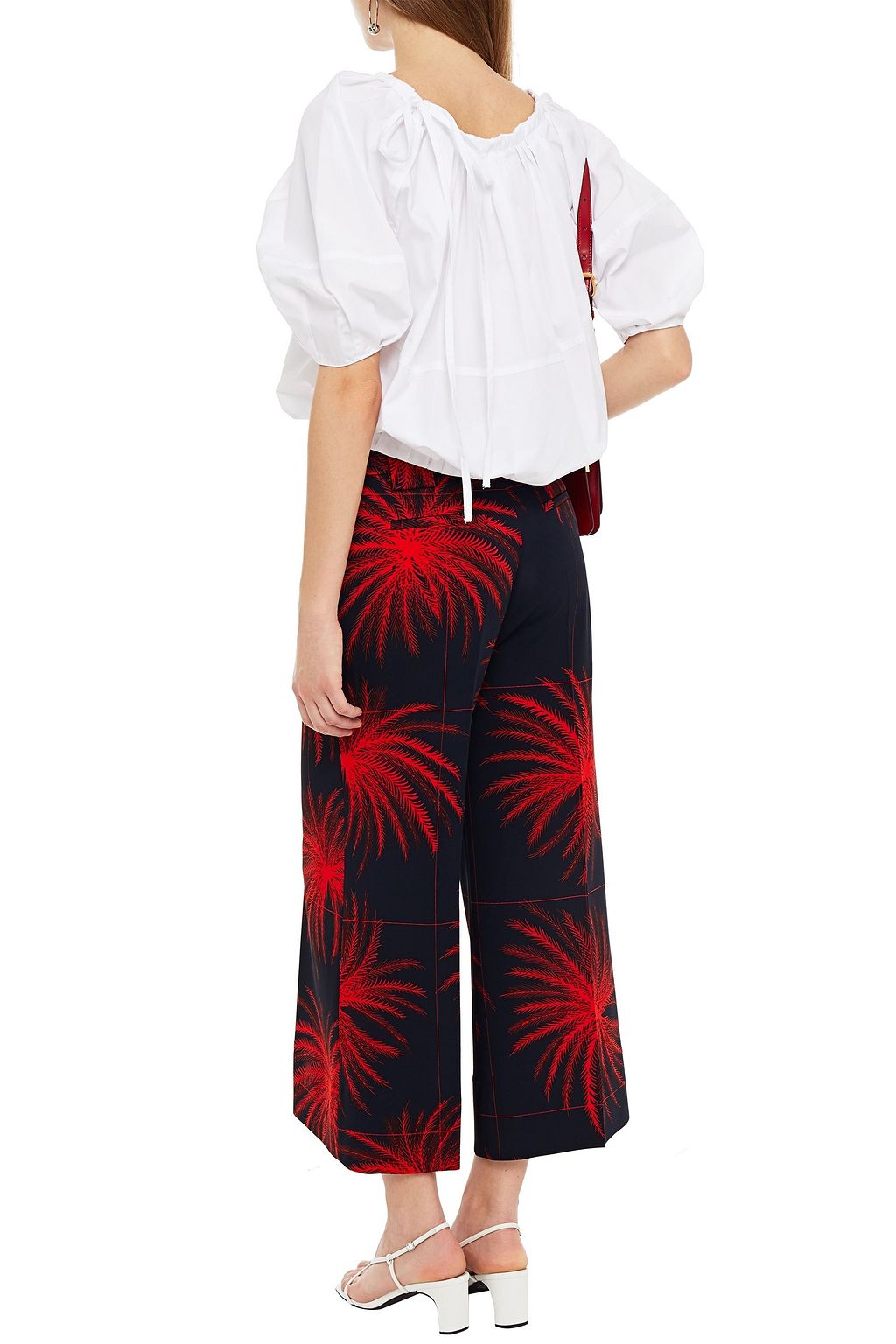 VICTORIA, VICTORIA BECKHAM Printed crepe culottes
